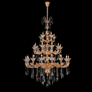 Jaquar Trillium 15+10+5 L chandelier with asfour almaaza crystal & 24k gold finish