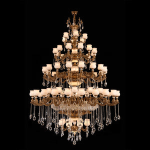 Jaquar Wisteria 8+24+12+18+12+6 L chandelier with asfour almaaza crystal & bronze finish