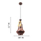 Copper glass  Single Hanging Light JC-014 by Jainsons Lights - JC-014 - Included Bulb