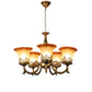 Gold Iron Chandelier - E27 holder - without Bulb - JM7632-5LP