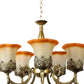 Gold Iron Chandelier - E27 holder - without Bulb - JM7632-5LP