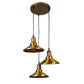 Copper Iron Hanging Light - E27 holder - without Bulb - JRH-008-3LP