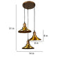 Copper Iron Hanging Light - E27 holder - without Bulb - JRH-008-3LP