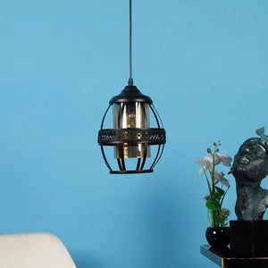 Black Iron Hanging Light - E27 holder - without Bulb - JS-03-1LP