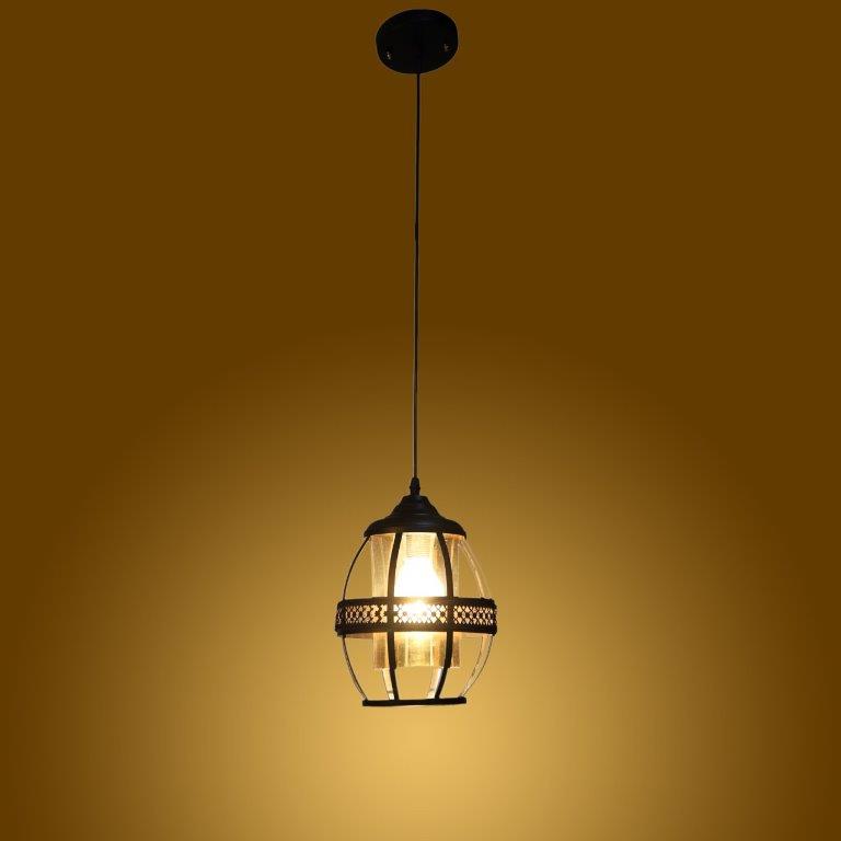 Black Iron Hanging Light - E27 holder - without Bulb - JS-03-1LP