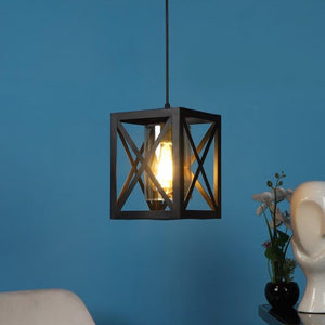 Black Iron Hanging Light - E27 holder - without Bulb - JS-1050-LP