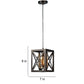 Black Iron Hanging Light - E27 holder - without Bulb - JS-1050-LP