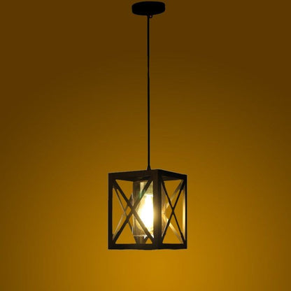 Black Iron Hanging Light - E27 holder - without Bulb - JS-1050-LP