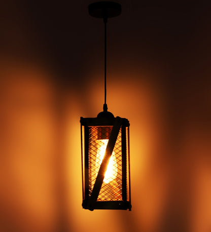 wodden Mex Box Hanging Light -Js-111-HL - Included Bulb
