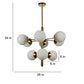 Gold Iron Chandelier - E27 holder - without Bulb - JS-1313-9LP