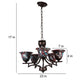 Brown Iron Chandelier - E27 holder - without Bulb - JS-1316-5LP