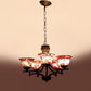 Brown Iron Chandelier - E27 holder - without Bulb - JS-1316-5LP