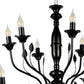 Black Iron Chandelier - E14 Holder - without Bulb - JS-1317-8-4LP