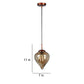 Copper Iron Hanging Light - E27 holder - without Bulb - JS-1322-1LP