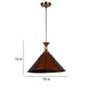 Copper Iron Hanging Light - E27 holder - without Bulb - JS-1324-1LP