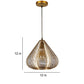 Gold Iron Hanging Light - E27 holder - without Bulb - JS-1327-1LP