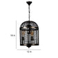 Black Iron Hanging Light - E27 holder - without Bulb - JS-1329-1LP