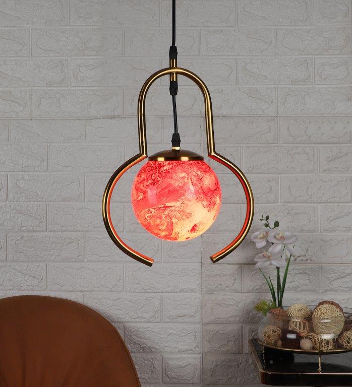 Eliante Quiera Gold Iron Hanging Light - E27 holder - without Bulb - JS-1329-HL