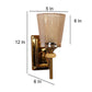 Gold Iron Wall Light - E27 holder - without Bulb - JS-1331-1W