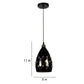 Black Iron Hanging Light - E27 holder - without Bulb - JS-2121-1LP