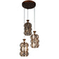 Tres Gold Iron Hanging Lights - Inbuilt LED - JS-213-3LP