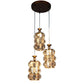 Tres Gold Iron Hanging Lights - Inbuilt LED - JS-213-3LP