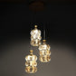 Tres Gold Iron Hanging Lights - Inbuilt LED - JS-213-3LP