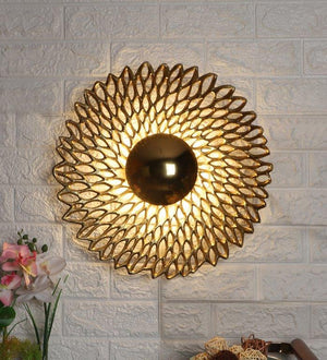 Eliante Encastas Gold Iron Wall Light - Inbuilt LED - JS-282