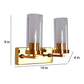 Vela Gold Iron Wall Light - E14 holder - without Bulb - JS-300-2W