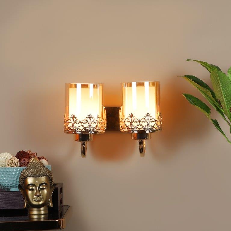 Dorad Gold Iron Wall Light - E27 holder - without Bulb - JS-307-2W