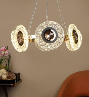 Eliante Atonnante Gold Iron chandlier - Inbuilt LED - JS-3304