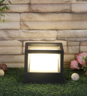 Eliante Ojitos Grey Acrylic Gate Light - Inbuilt LED - JS-3506-LED-GL