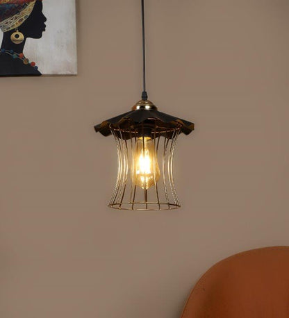 Eliante Ripple Black Iron Hanging Light - E27 holder - without Bulb - JS-4145-1LP