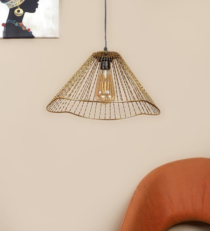 Eliante Glamour Gold Iron Hanging Light - E27 holder - without Bulb - JS-4147-1LP