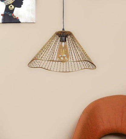Eliante Glamour Gold Iron Hanging Light - E27 holder - without Bulb - JS-4147-1LP