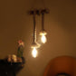 Eliante Cuerda Brown Wood & Iron Hanging Light - E27 holder - without Bulb - JS-4157-2LP