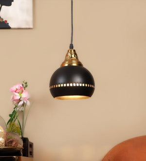 Eliante Estigma Black & Gold Iron Hanging Light - E27 holder - without Bulb - JS-4159-1LP