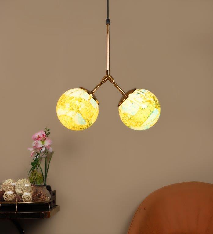Eliante Soleil Gold Iron Hanging Light - E27 holder - without Bulb - JS-4161-2LP