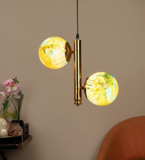 Eliante Carita Gold Iron Hanging Light - E27 holder - without Bulb - JS-4167-2LP