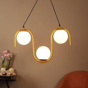 Eliante Porque Gold Iron Hanging Light - E27 holder - without Bulb - JS-4175-3LP