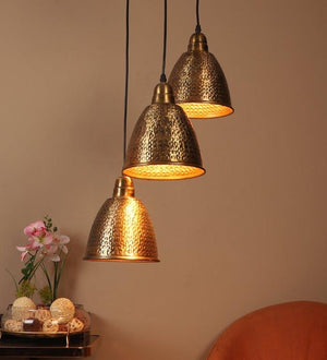 Eliante Hermosa Antique Gold Iron Hanging Light - E27 holder - without Bulb - JS-4184-3LP