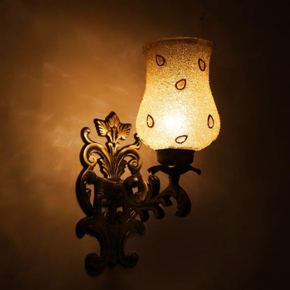 Matka Antique Gold Aluminium Wall Light - E27 holder - without Bulb - JS-5129-1W