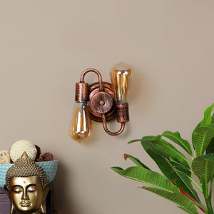 Arriba Copper Iron Wall Light - E27 holder - without Bulb - JS-5137-2W