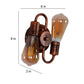 Arriba Copper Iron Wall Light - E27 holder - without Bulb - JS-5137-2W