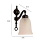 Negra Black Iron Wall Light - E27 holder - without Bulb - JS-5145-1W-BK