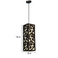 Flor Black MDF Hanging Lights - B22 holder - without Bulb - JS-5284-1LP