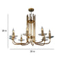 Kupa Gold Iron Chandeliers - E14 holder - without Bulb - JS-5352-8LP