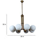 Recta Gold Iron Chandeliers - E27 holder - without Bulb - JS-5354-8LP