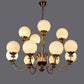 UFO Gold Iron Chandeliers - E27 holder - without Bulb - JS-5355-8-4LP