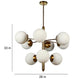 Luxi Gold Iron Chandeliers - E27 holder - without Bulb - JS-5356-6-3LP